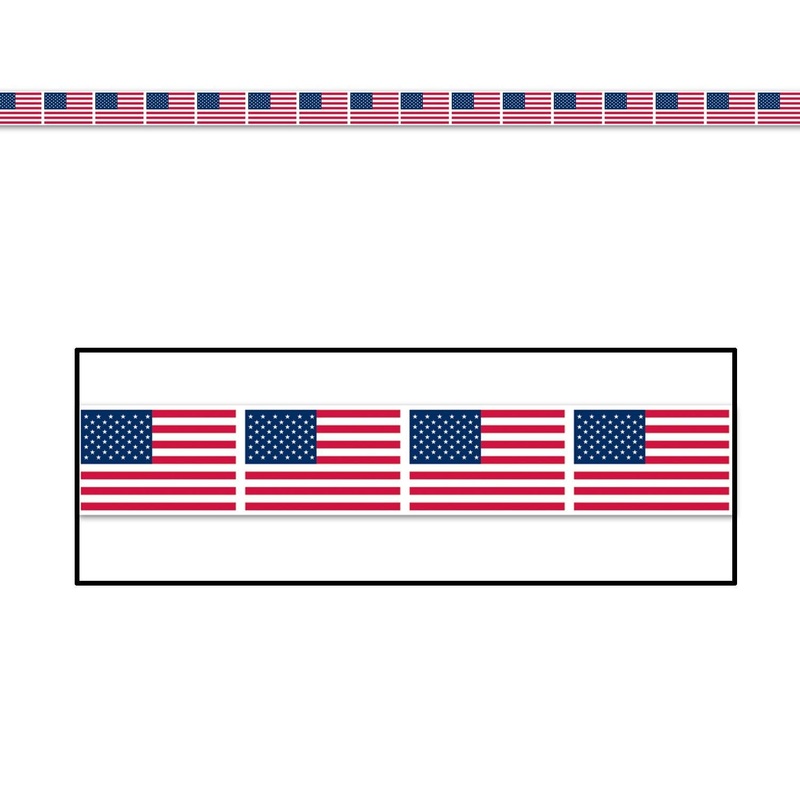 12 Pack Bulk American Flag Party Tape