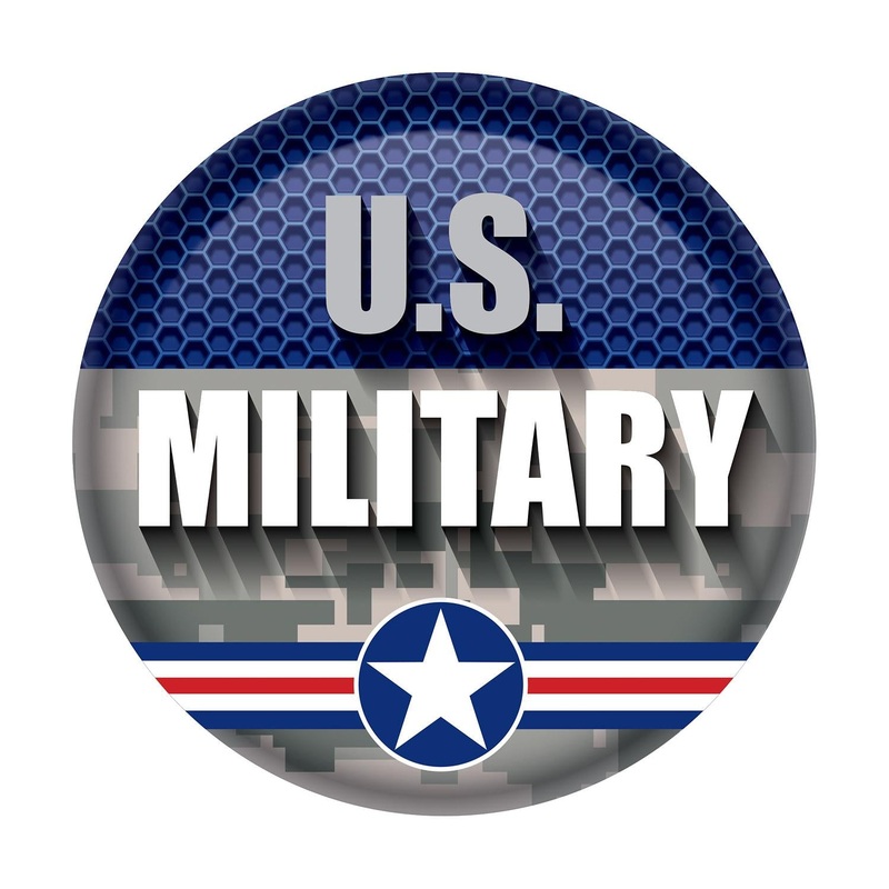 6 Pack Bulk U S Military Button