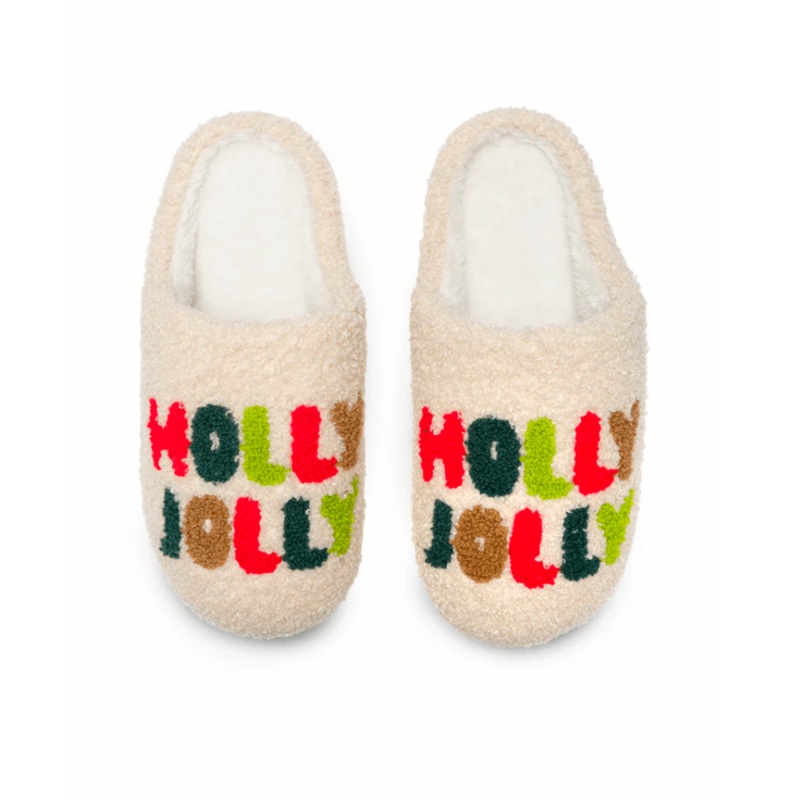 “Holly Jolly” Slippers – 2 Size Options