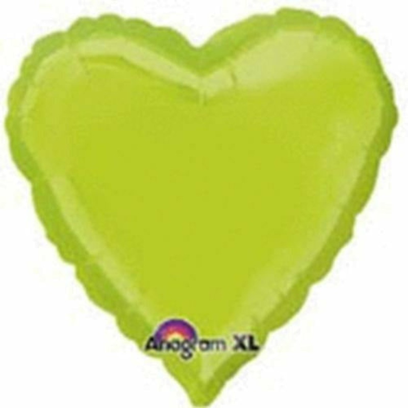 044 17″ Kiwi Green Heart Foil