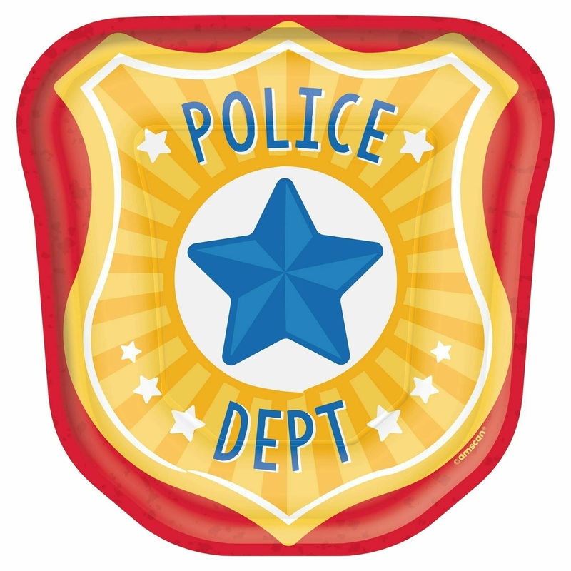 7″ Police Badge Shaped Plates