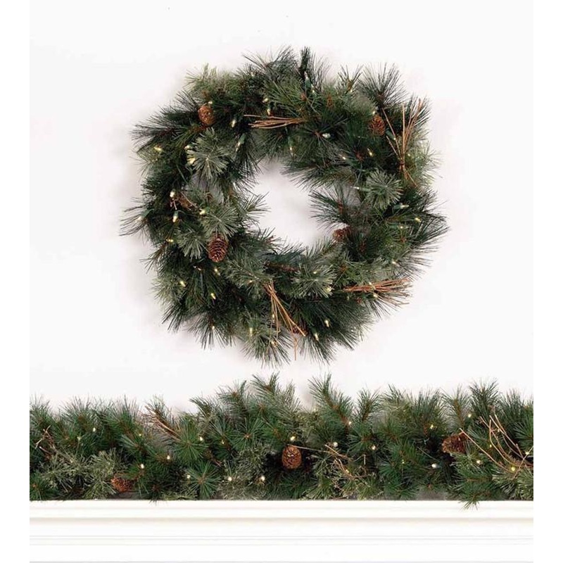 Foxtail Mixed Pine Wreath & Garland