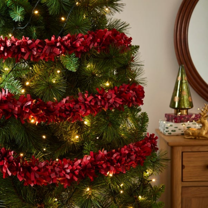 2m Burgundy & Red Paper Tinsel