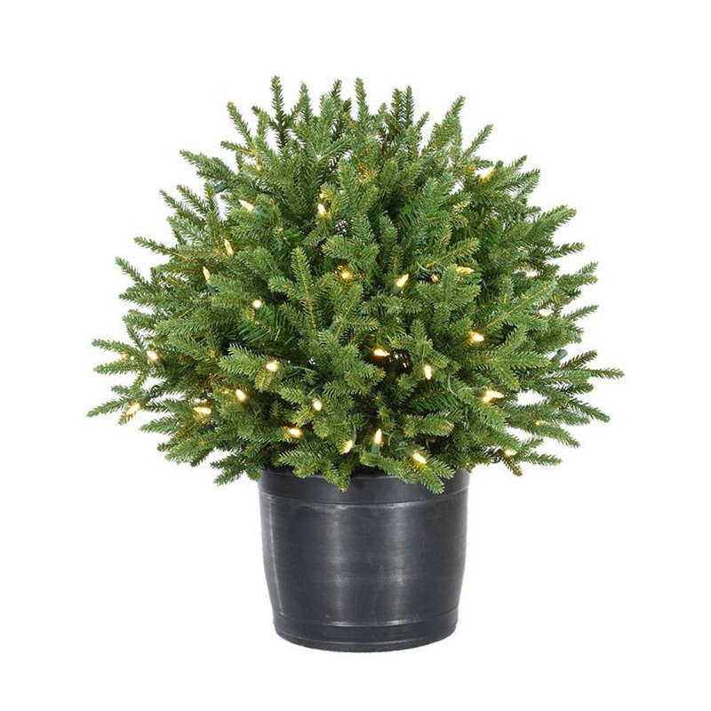 30″ Norway Spruce Urn Filler  – Battery-Operated Clear LED