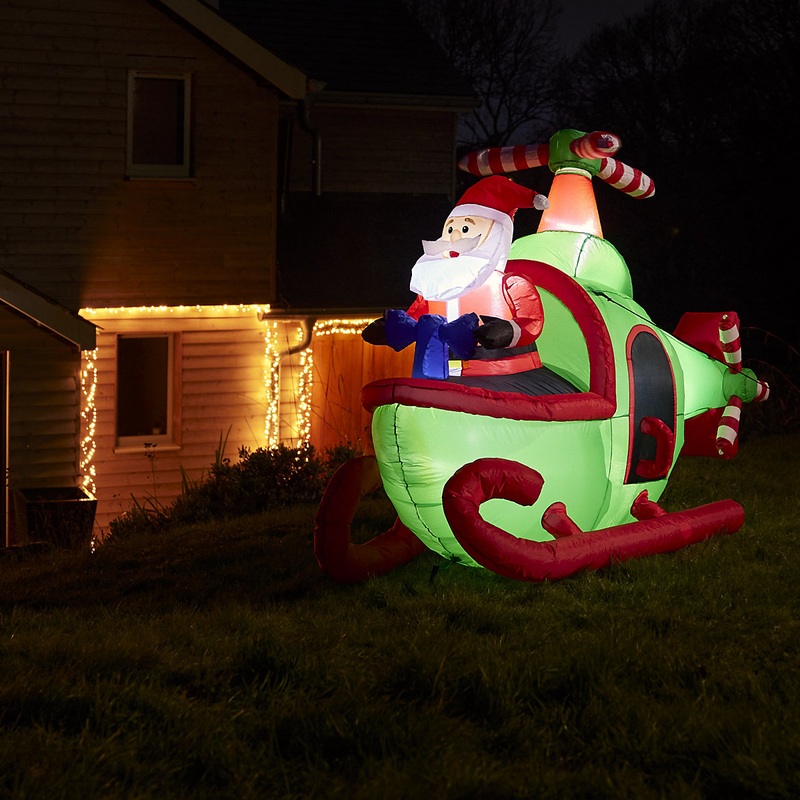 (H)1.37m LED Christmas Santa Inflatable