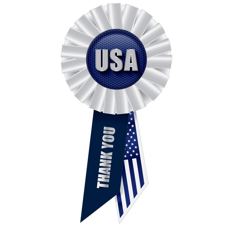6 Pack Bulk USA Rosette- Navy