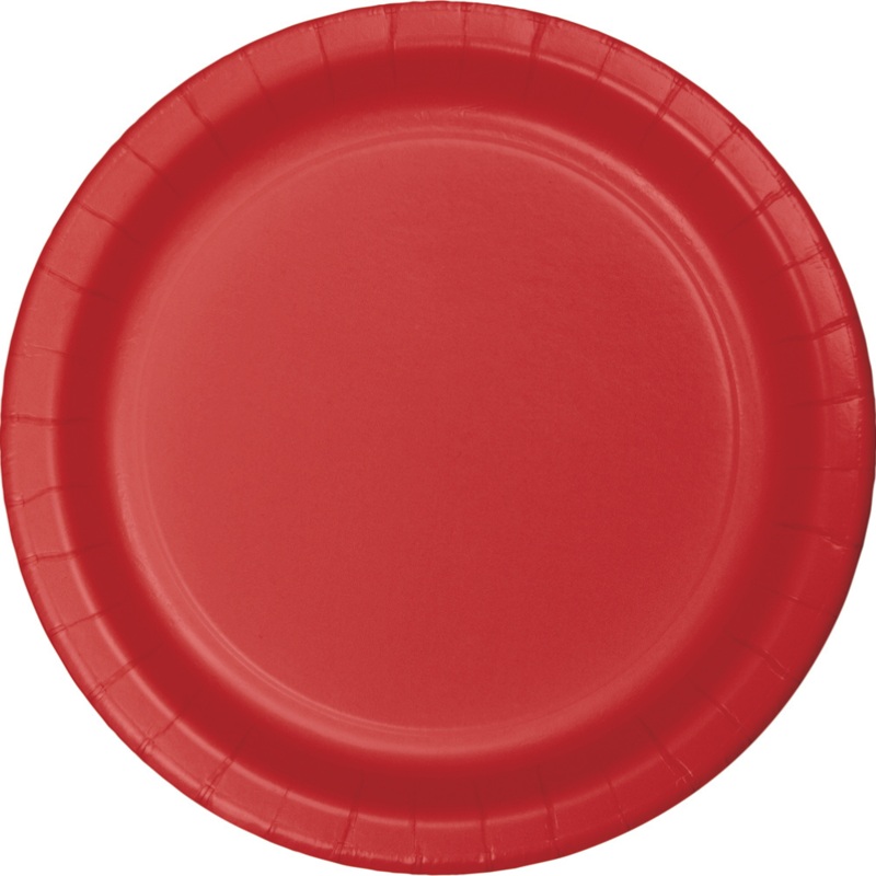 10″ Paper Plate- Classic Red