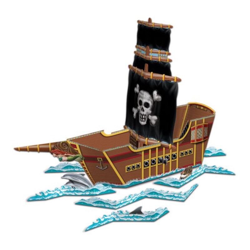 3-D Pirate Ship Centerpiece