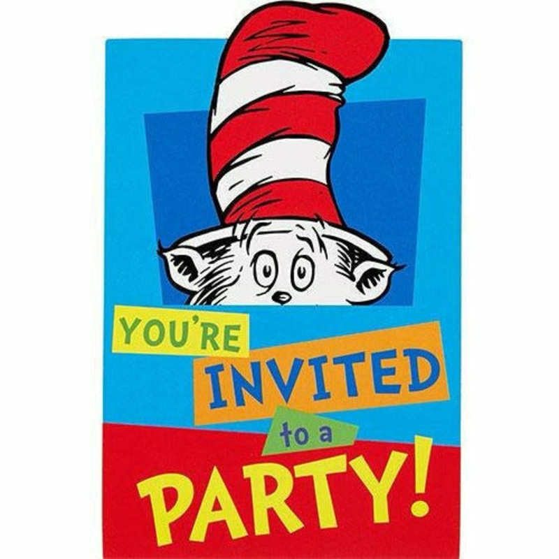 Dr. Seuss Invitations 8ct
