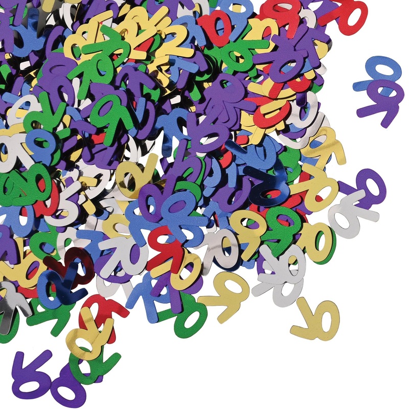 12 Pack Beistle Confetti 70th Birthday Party Silhouettes multi-color (0.5 Oz/Pkg)