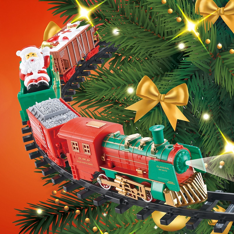 Winning Christmas Tree Train Set With LED Lights & Tunes