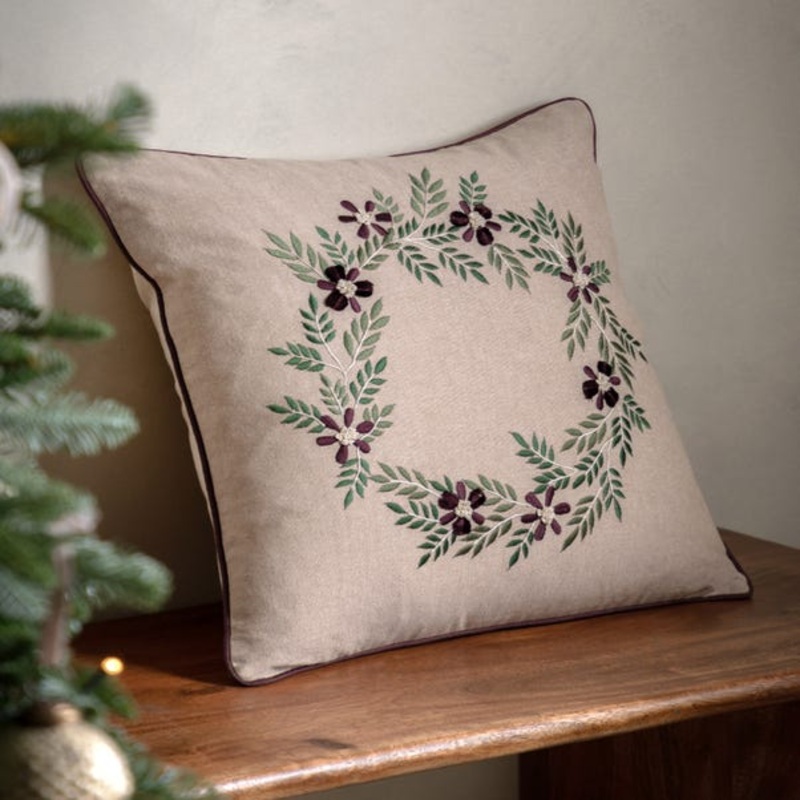 Winter Warmth Merry Christmas Square Cushion