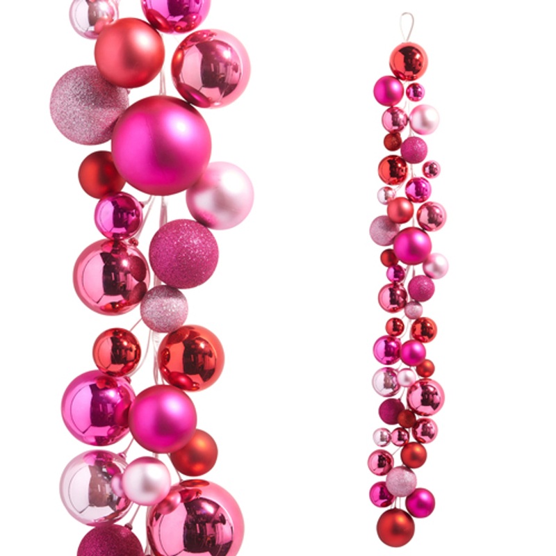 Pink Ball Garland 4′