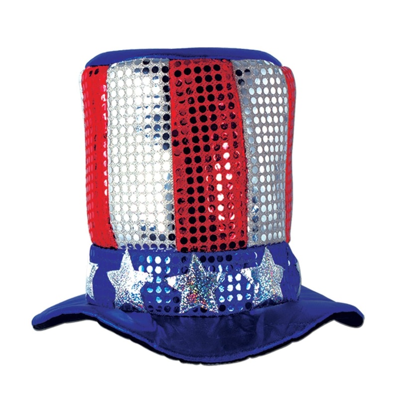 12 Pack Bulk Glitz ‘N Gleam Uncle Sam Top Hat