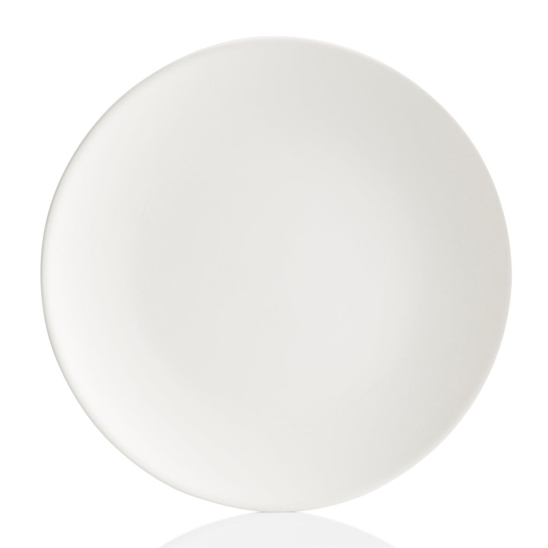 10″ Bisque for Benefits Coupe Dinner Plate