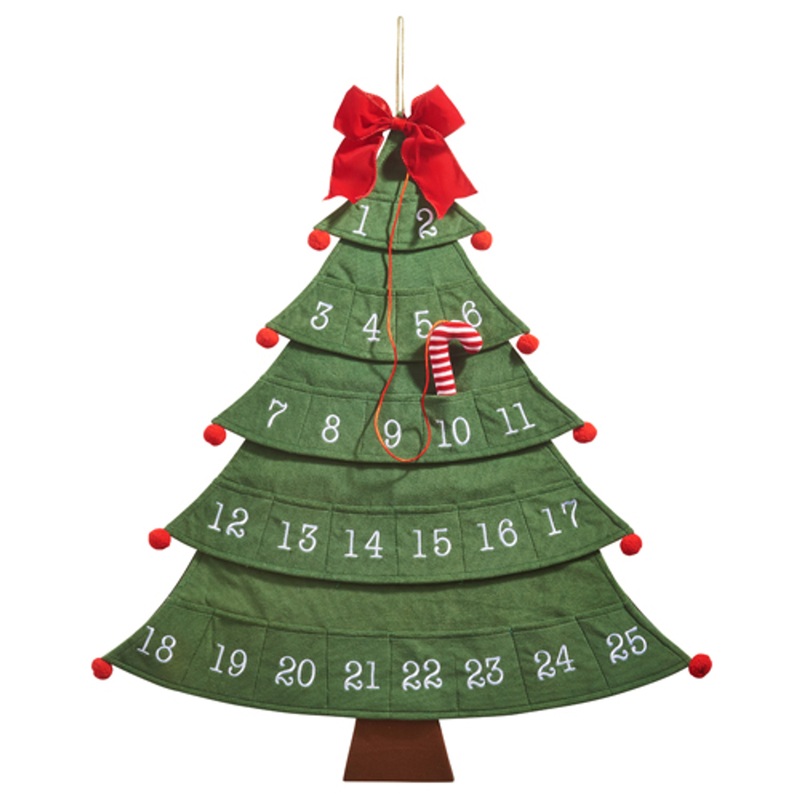 Green Advent Tree Calendar 32″
