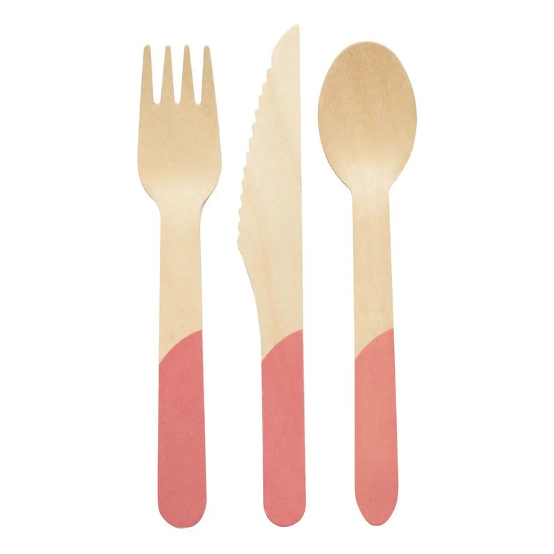 Wood Cutlery Berry 24ct