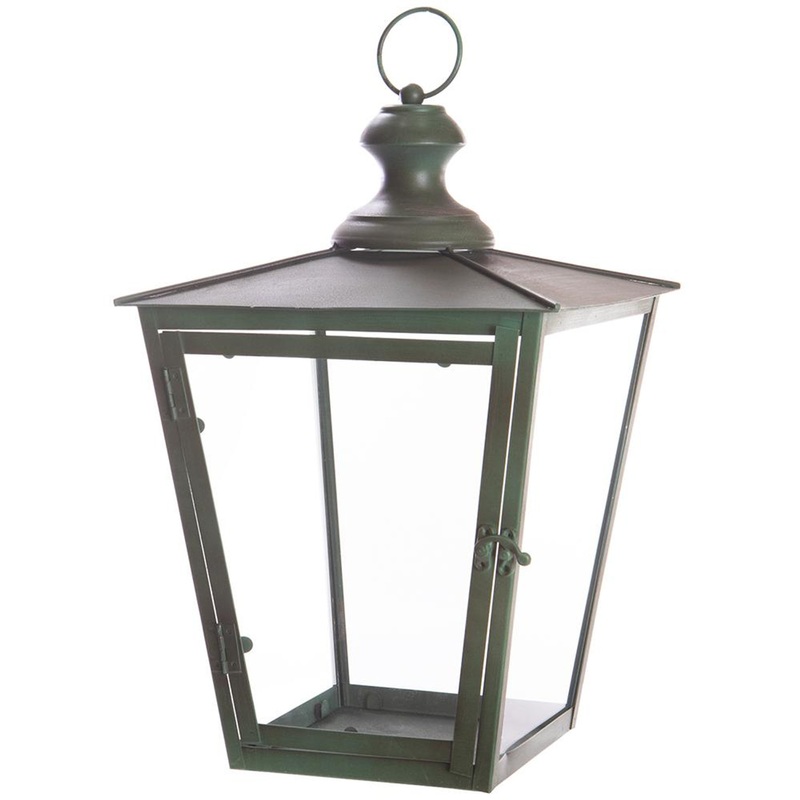 15.95″ Iron and Glass Lantern