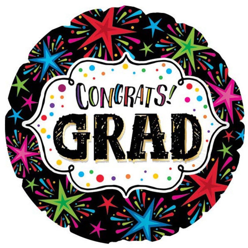 17″ CONGRATS GRAD BURST BALLOON