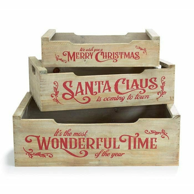 WOODLAND NESTED CHRISTMAS CRATES