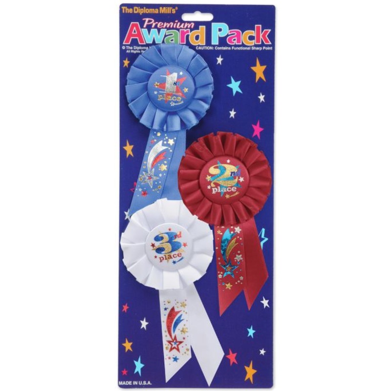 1st, 2nd, 3rd, Place Award Pack Rosettes
