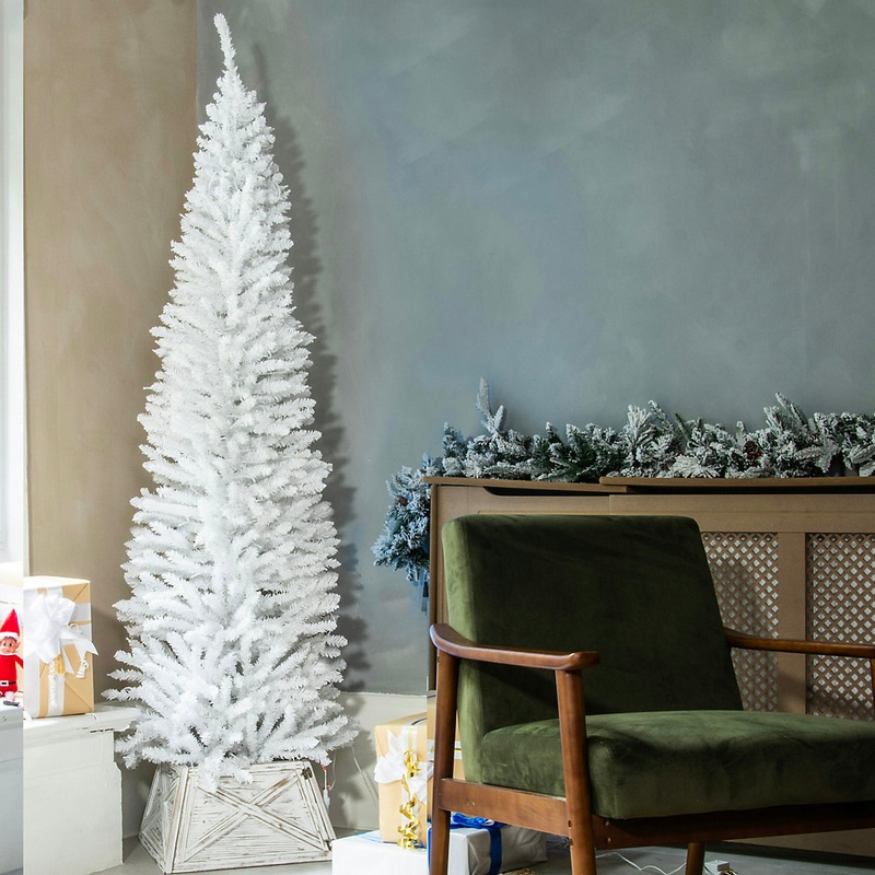 The 5ft White Italian Pencilimo Tree with hinged branches
