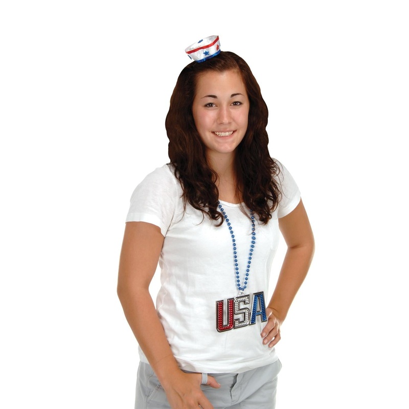 12 Pack Bulk Patriotic Sailor Hat Hair Clip