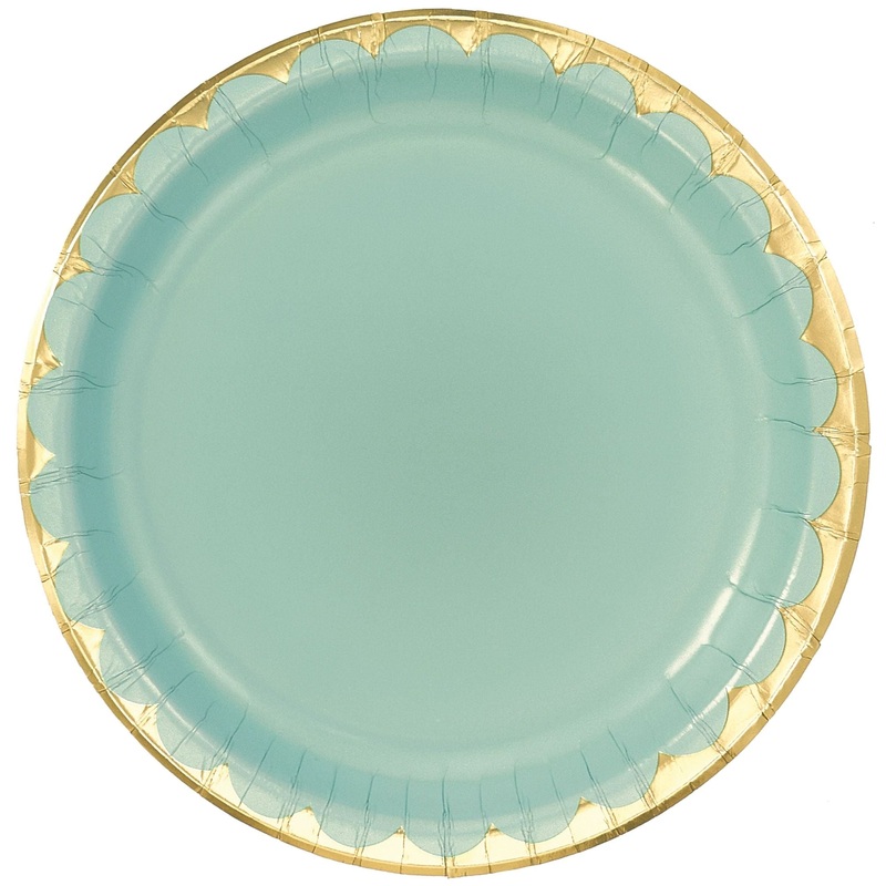 10″ Metallic Paper Plate – Willow