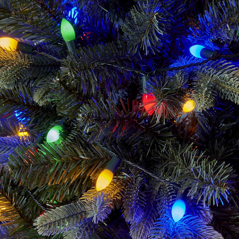 240 Multicolour LED String lights With timer function & 25.12m Green cable