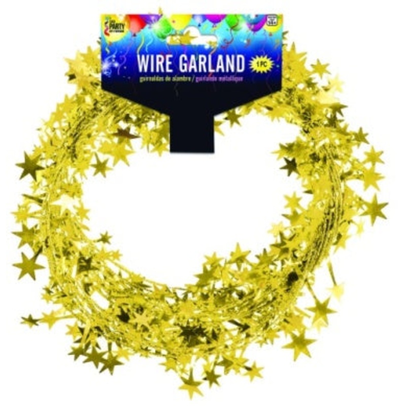 25 Foot Star Garland  Gold