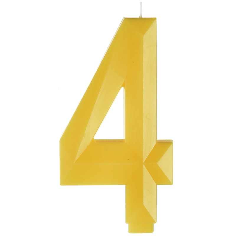 #4 Facet Candle – Yellow