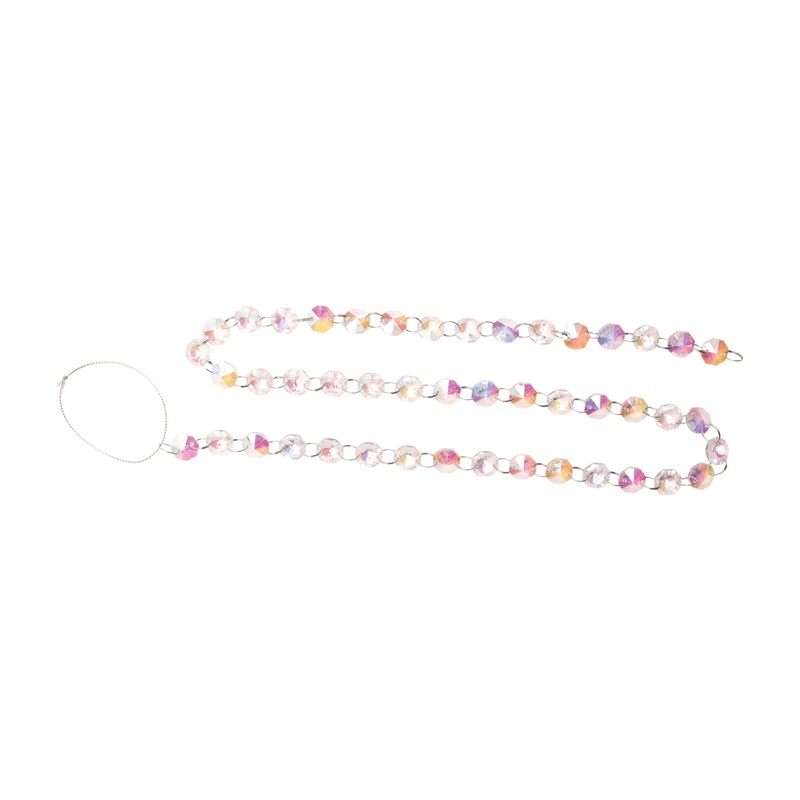 Iridescent Glass Bead Garland 36″