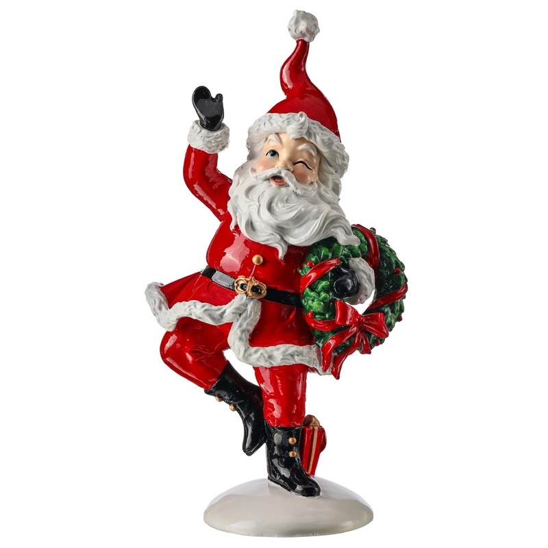Resin Prancing Santa 13″