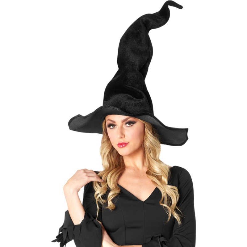 Wired Velour Witch Hat
