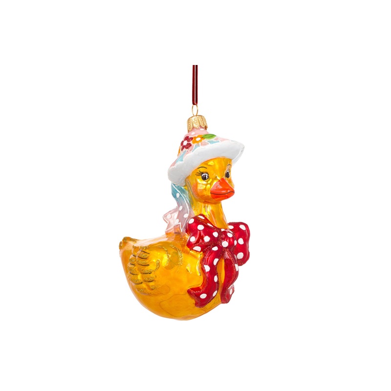 Adorable Duckling with Polka Dot Bow