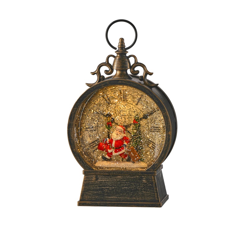 LED Traveler Santa Globe 9″ B/O