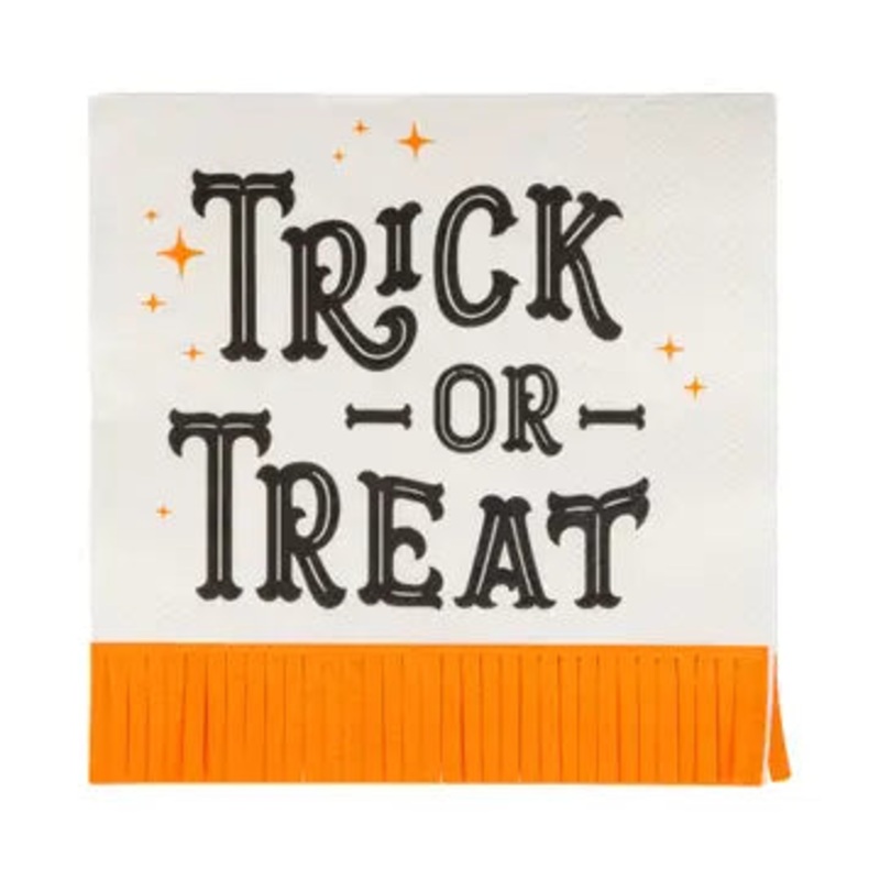 Vintage Trick or Treat Cocktail Napkin