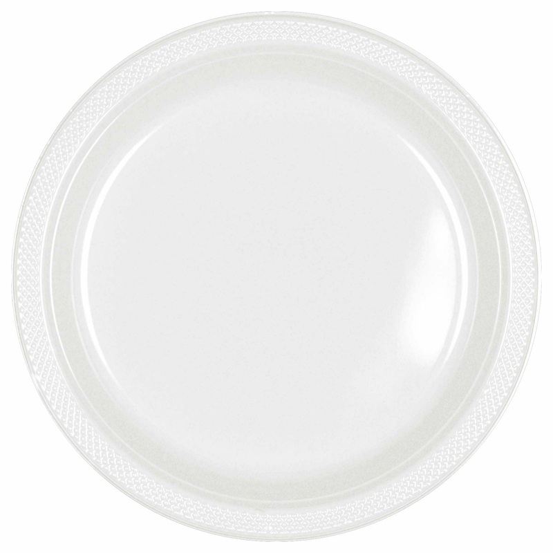 White Plastic Dessert Plates 20 Count