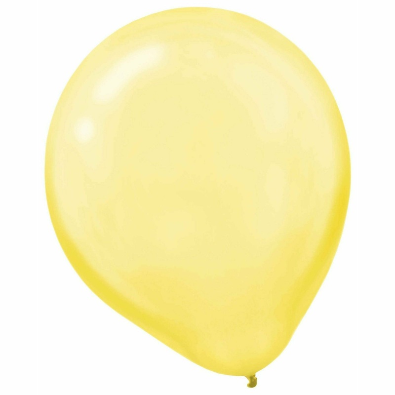 Yellow Sunshine Pearl Latex Balloons – Packaged
