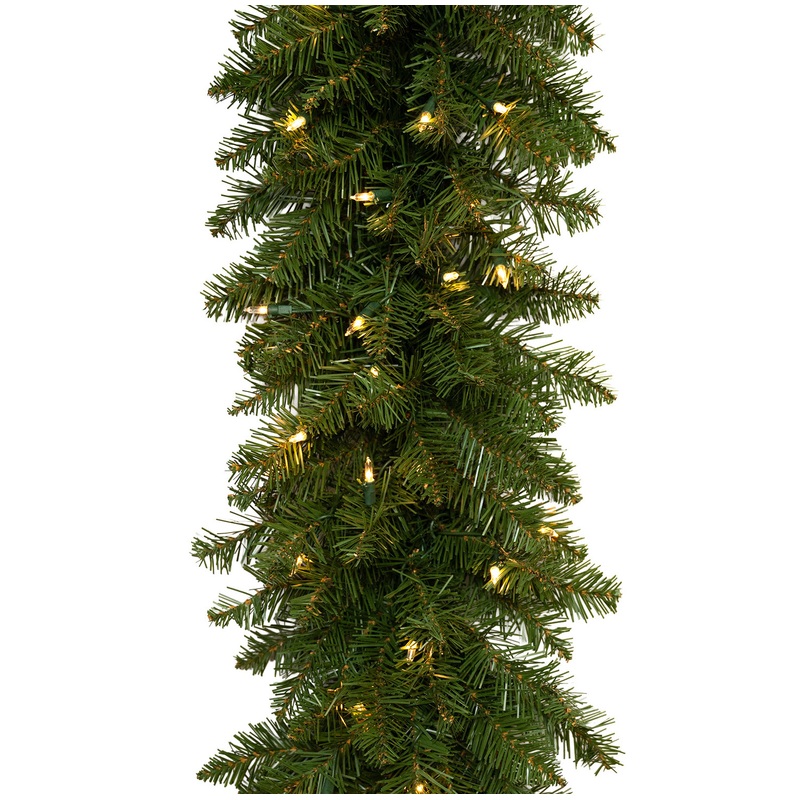 9′ X 14″ Ashton Spruce Garland – Clear LED