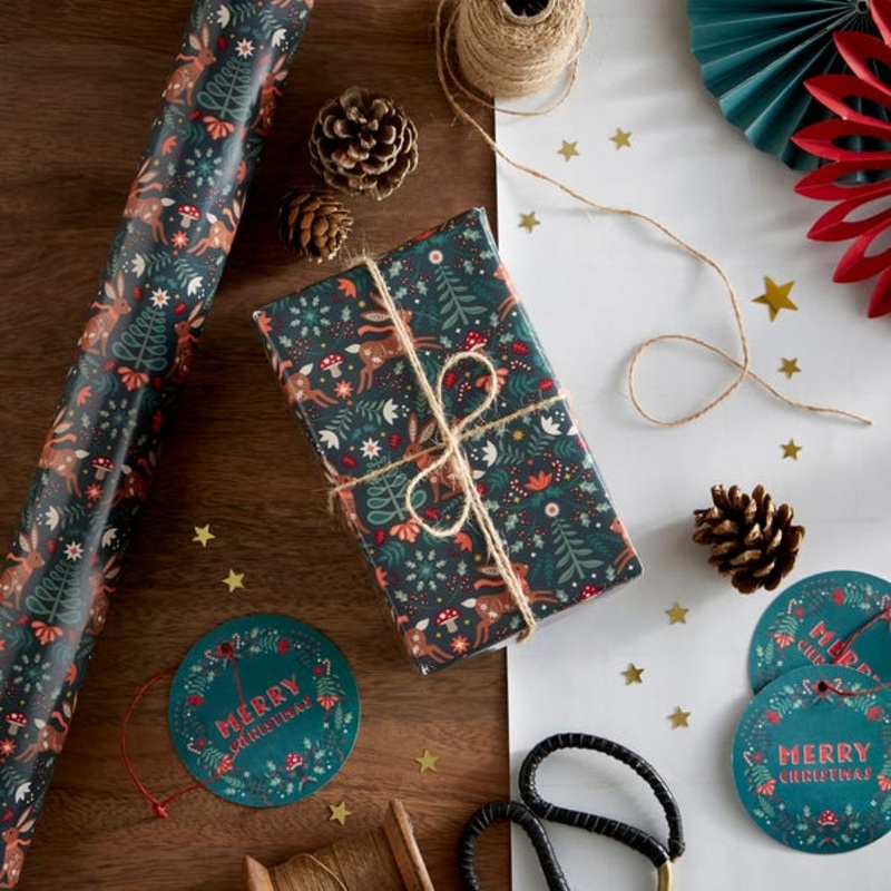 12m Woodland Hares Wrapping Paper