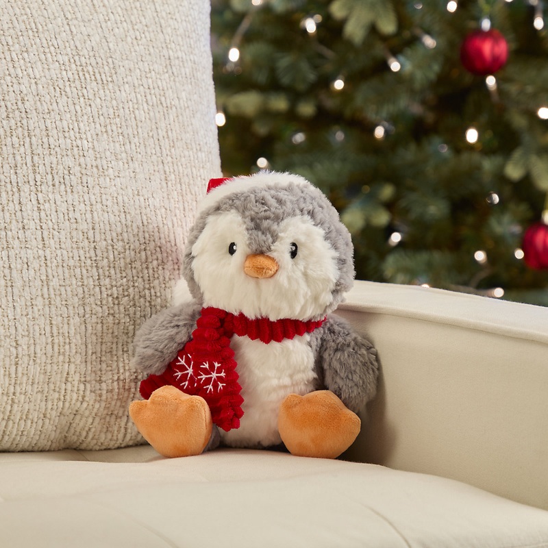 Sitting Christmas Penguin Plush toy – Grey