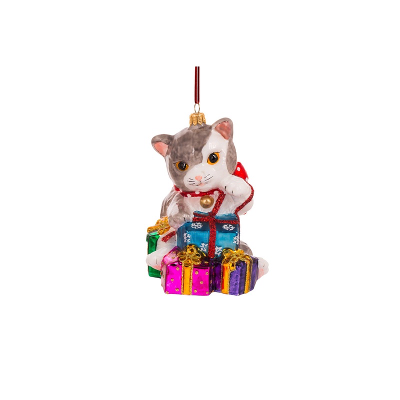 Huras Family Ami Kitten with Gifts Ornament