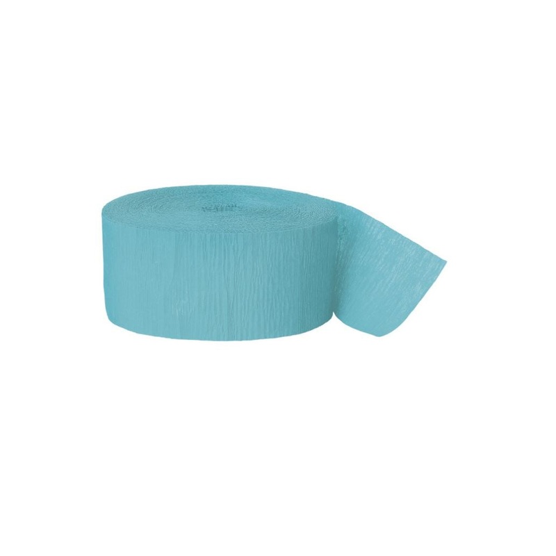 Terrific Teal Crepe Streamer  81 ft