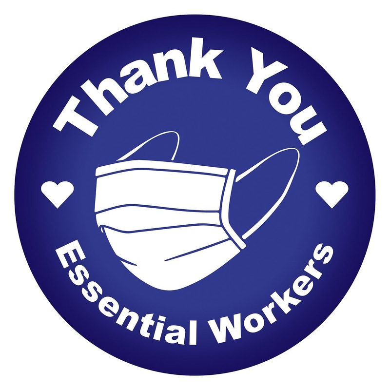6 Pack Bulk Thank You Essential Workers Button