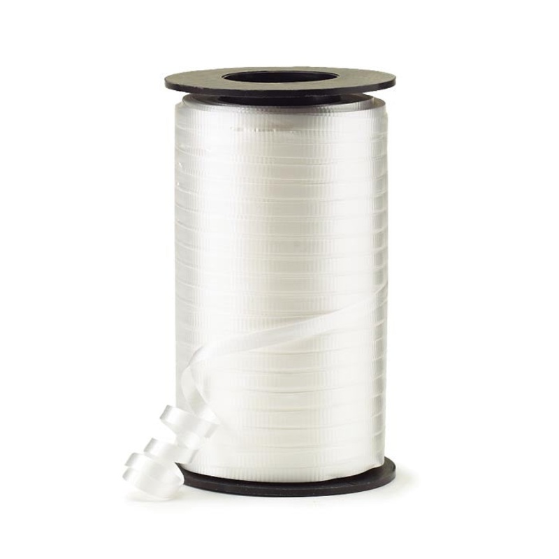 WHITE CRIMPED RIBBON