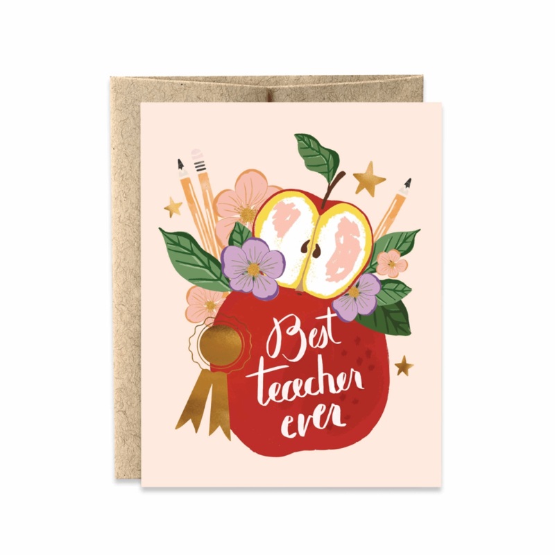 “Best Teacher Ever” Greeting Card