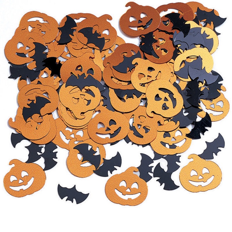 12 pc Bulk Bats and Pumpkin Confetti