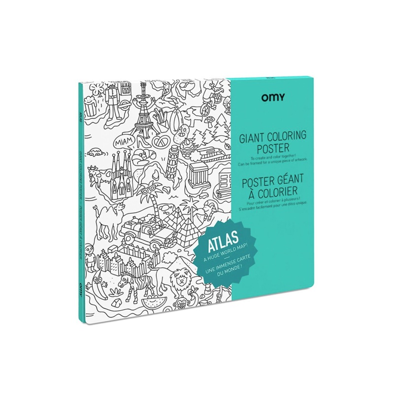 Atlas Folded Coloring Posters