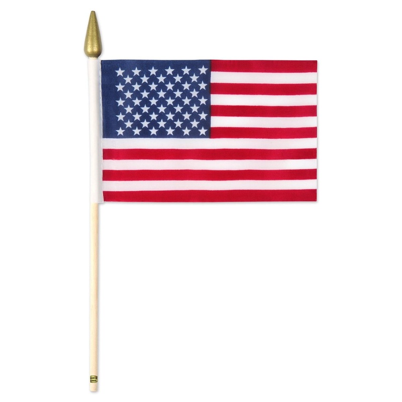 72 Pack Bulk Packaged American Party Flags – Fabric